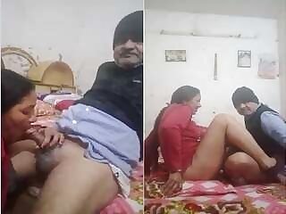 Mature Indian couple’s passionate oral sex scene with college girl